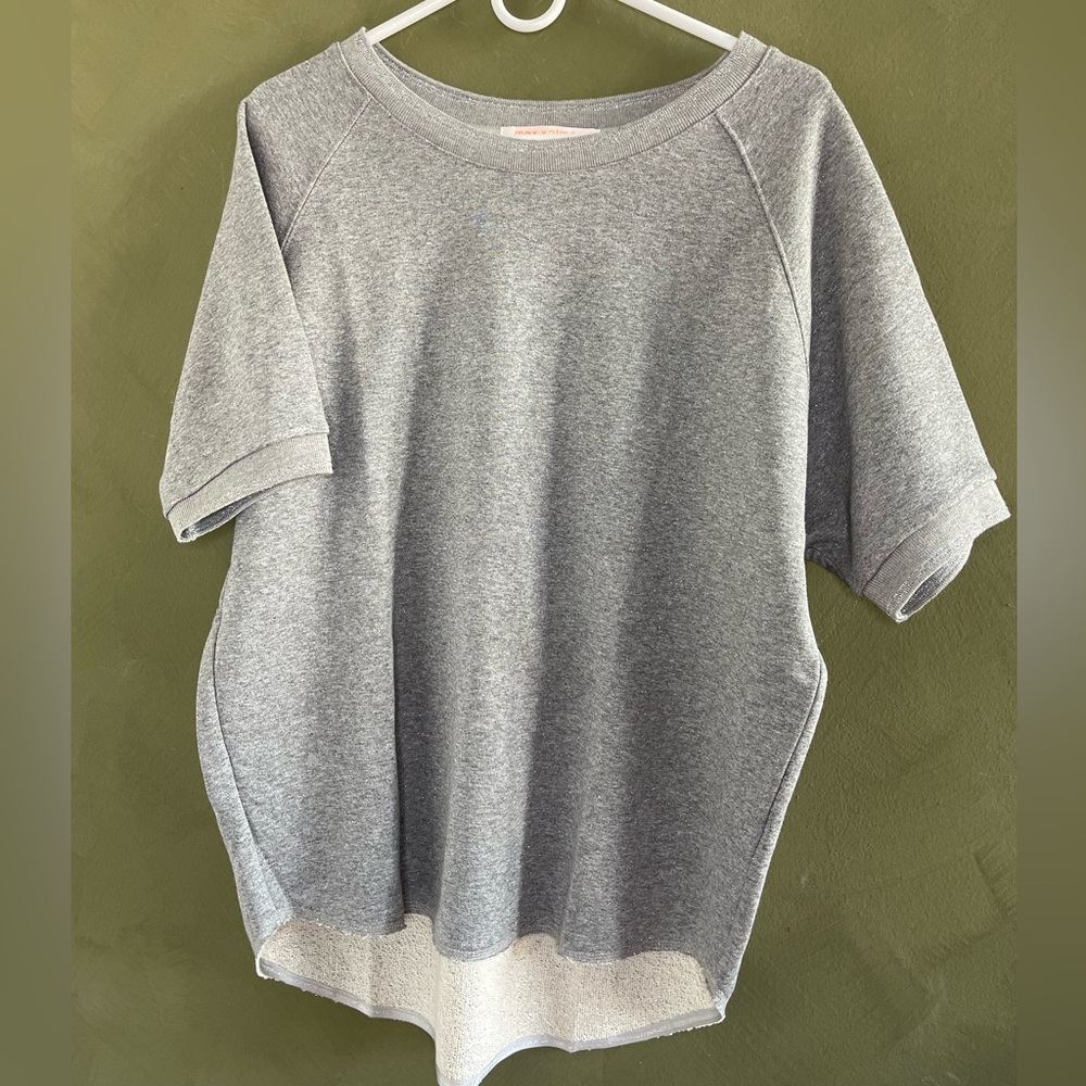 Max Volmary Silver speck Crew neck short sleeve sweatshirt  size 38